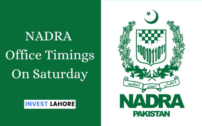 Is Nadra Office Open On Saturday