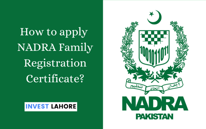 How to apply NADRA Family Registration Certificate?