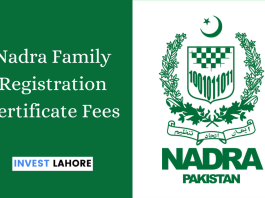 Nadra Family Registration Certificate Fees